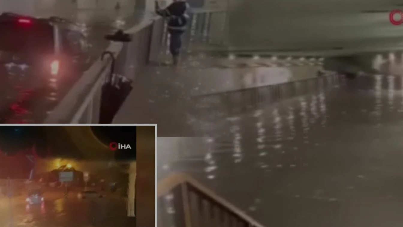 İstanbul’da şiddetli sağanak Tuzla ve Pendik’te hayatı felç etti